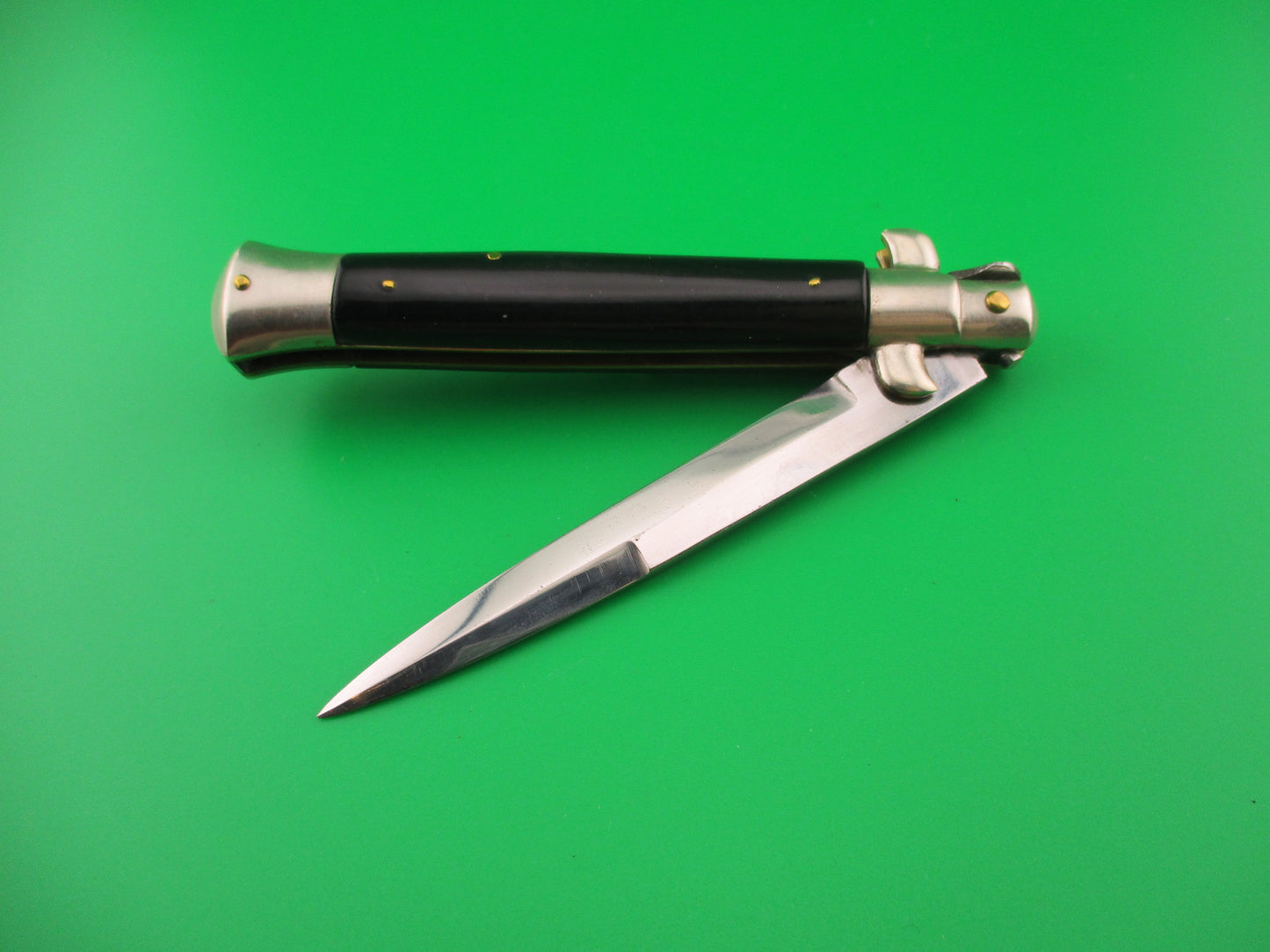 SPRING ROSTFREI 23cm Raimondo Italian Picklock BLACK 1950s vintage switchblade