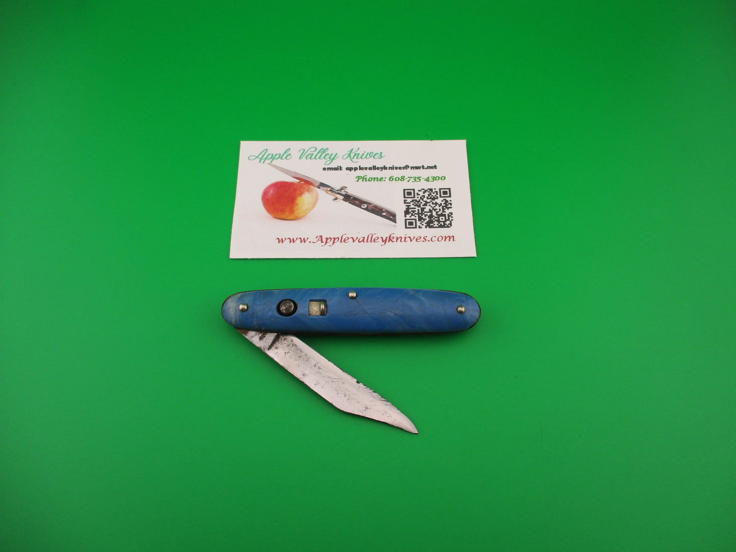 Edgemaster Cigar Jack 1950s Vintage Blue swirl switchblade knife