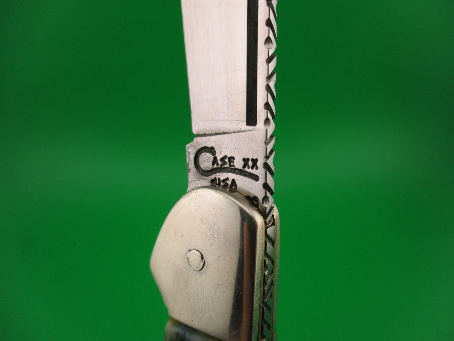 z CASE XX USA 61549L SS 4.25 inch Copperlock Greenbone Converted DA switchblade knife