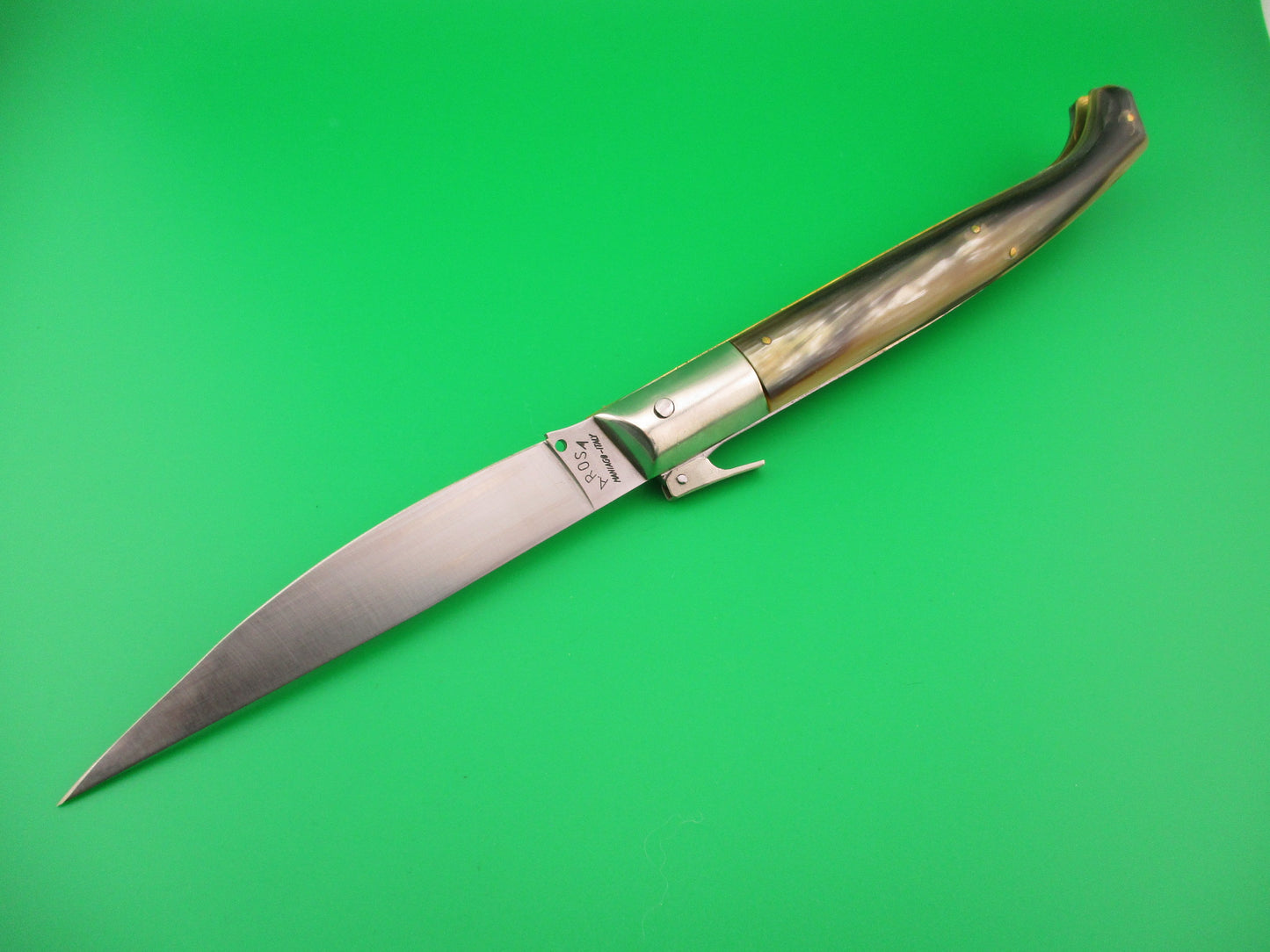 AROSA MANIAGO ITALY D.M. 27cm Italian Pattada Horn fulcrum automatic knife