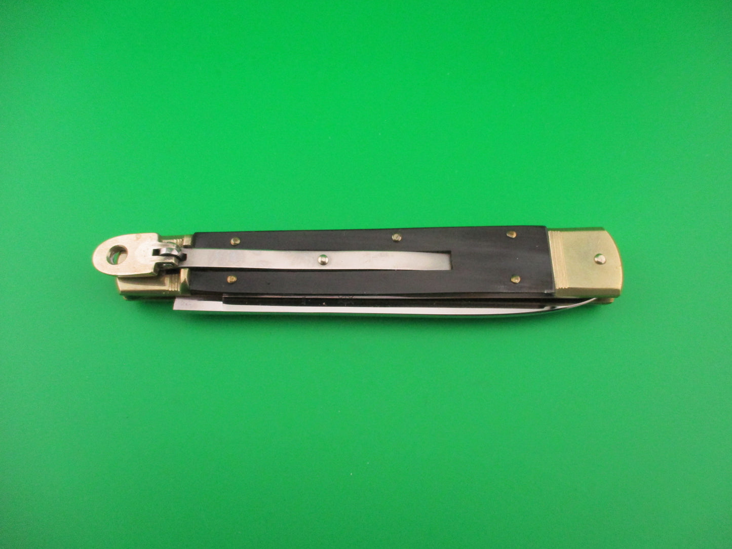 Hubertus 14cm German Lever Slimline Spear blade Horn handled automatic knife