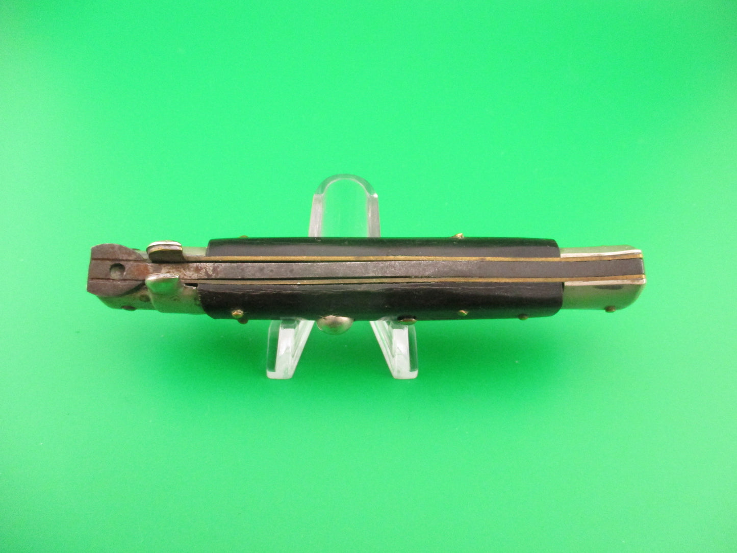 C. Jul Herbertz 21cm Italian Transitional Stiletto Horn Vintage 1960s automatic knife