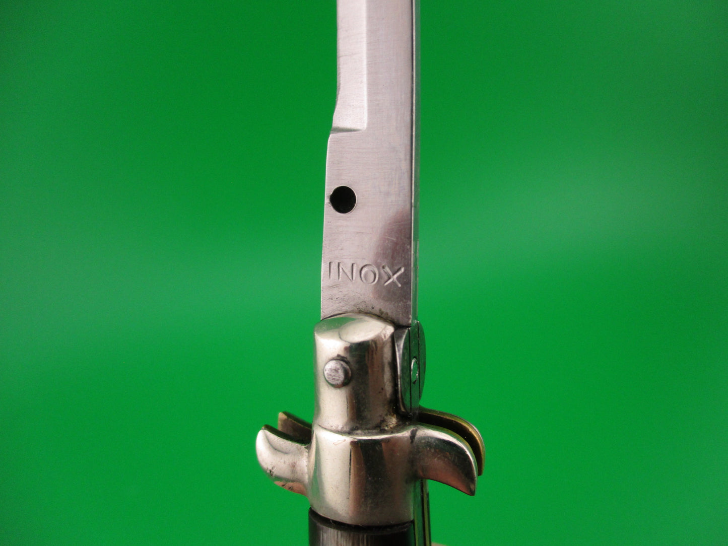 INOX 14cm Italian Picklock 1950s vintage Bayonet blade automatic knife
