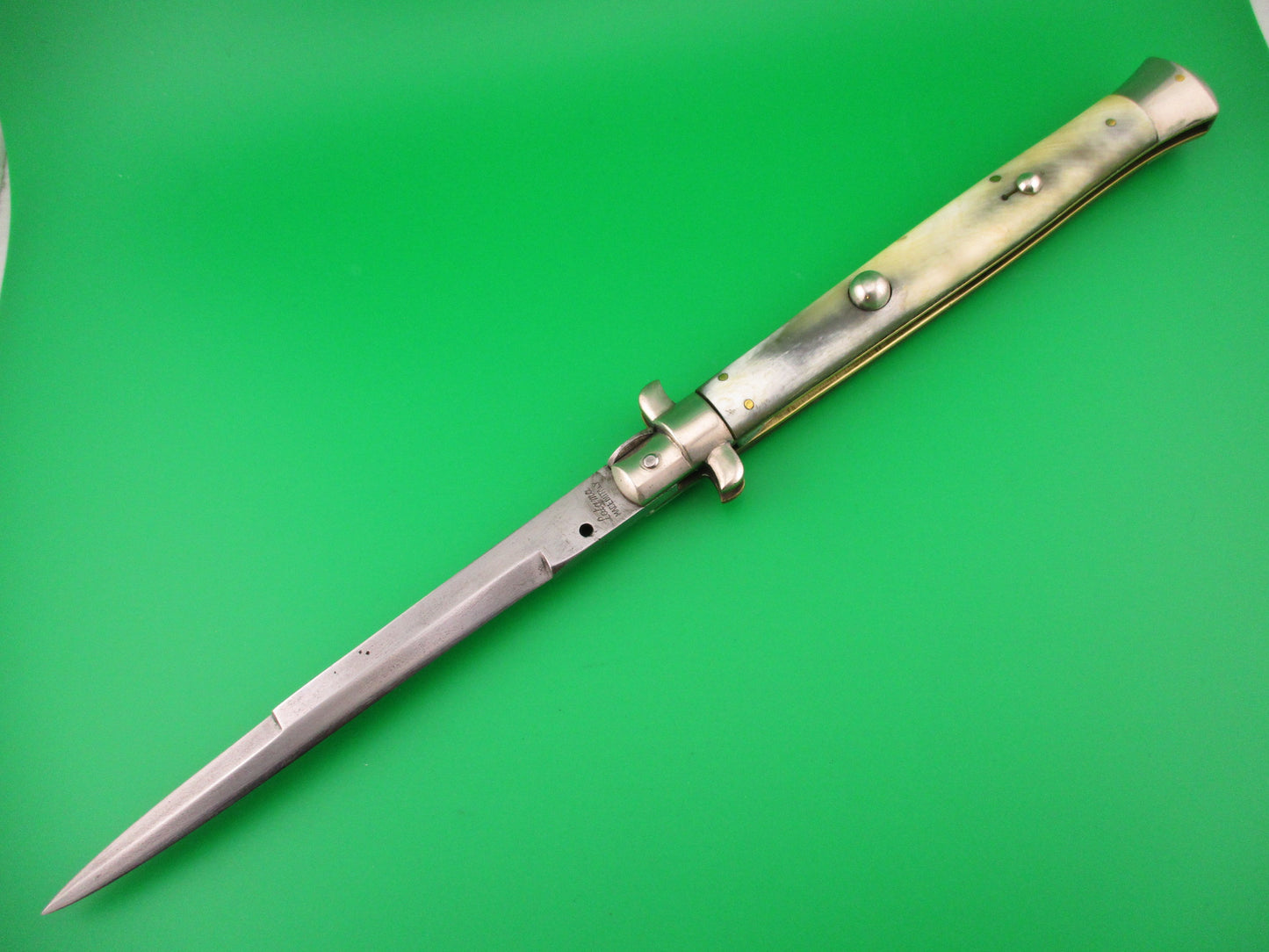 Latama MADE IN ITALY 33cm Italian Picklock Bayonet & Horn 1950s vintage automatic knife