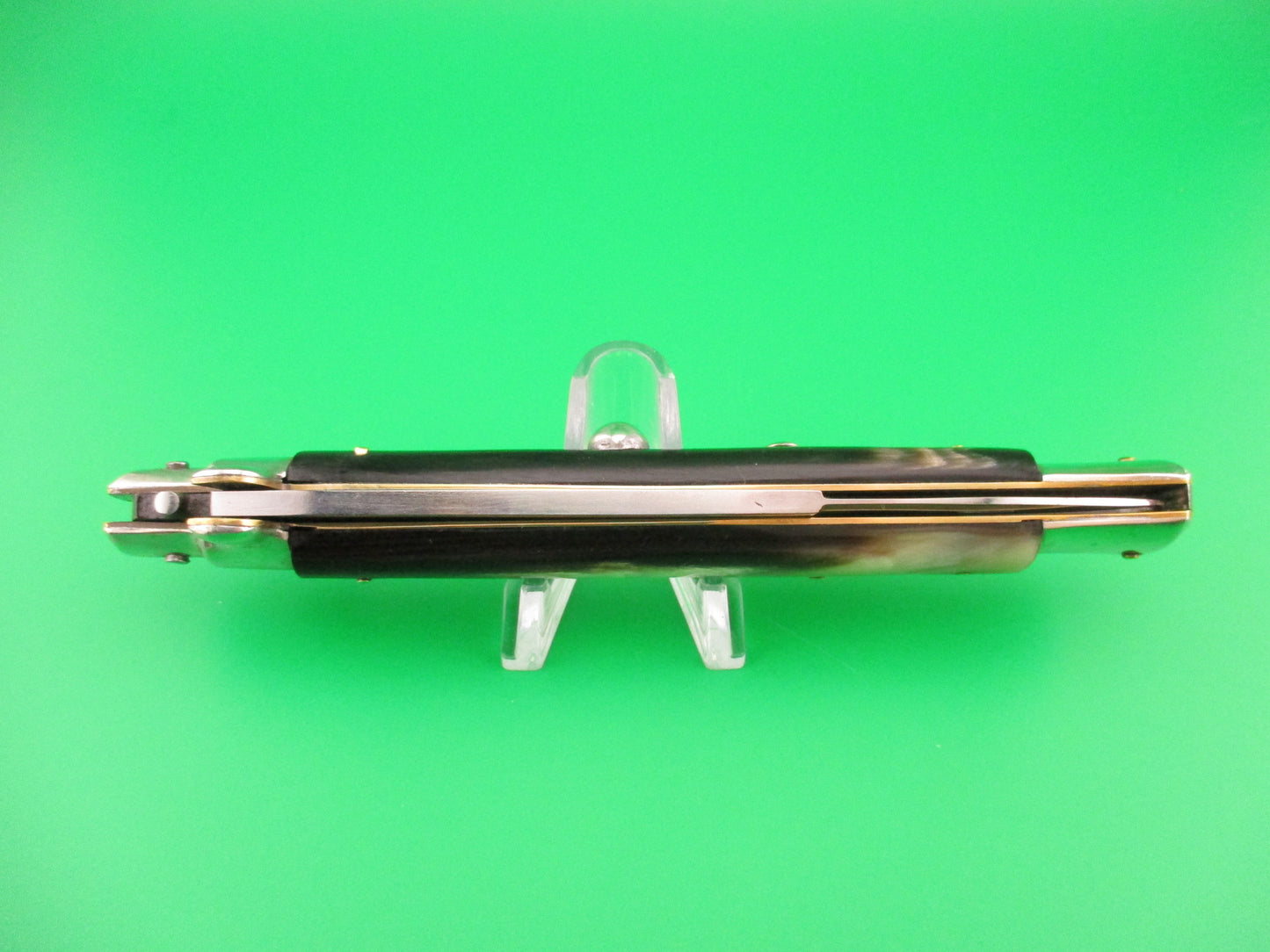 M ITALY INOX 28cm Italian Picklock 1950s vintage horn bayonet blade automatic knife