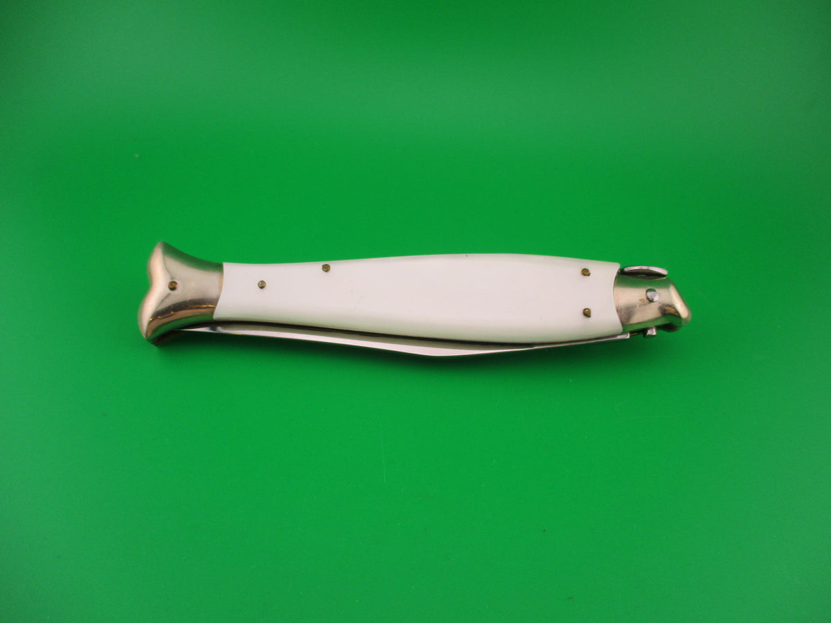 AKC 25cm Italian Picklock Fishtail Pearlex Acrylic automatic knife