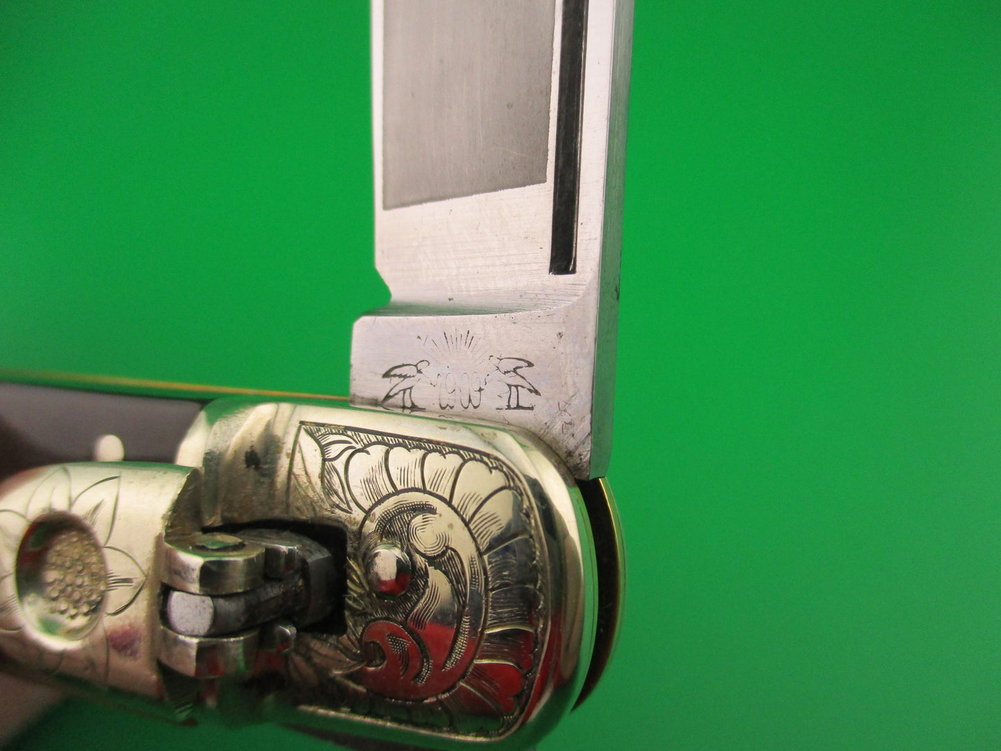 Guardian GERMANY 11cm German Tortoise Lever Etched automatic knife