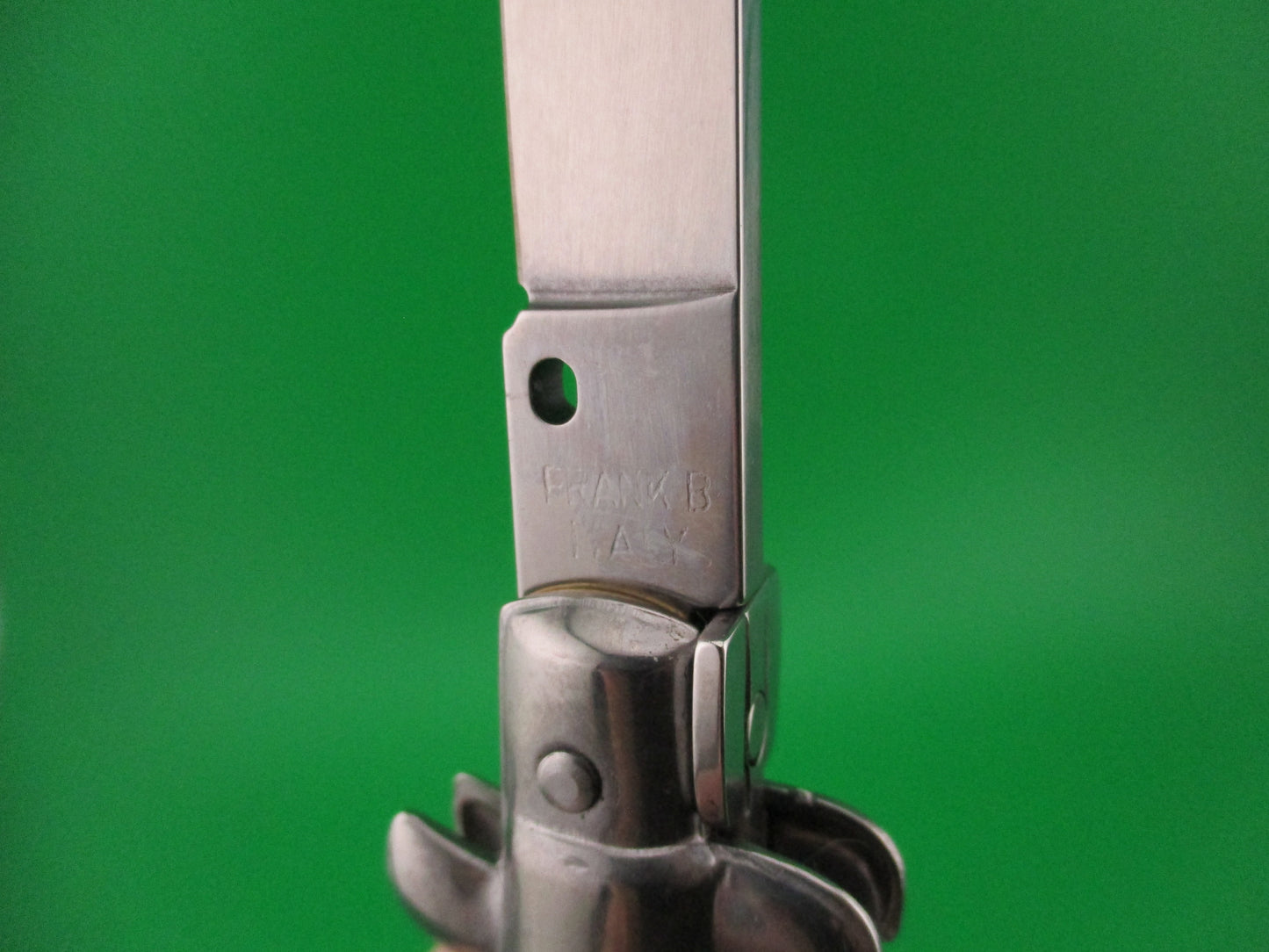 FRANK B ITALY 28cm Italian Swivel bolster Flat grind Horn automatic knife