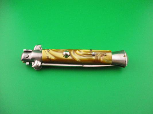 Sterile 22cm Italian Swivel bolster Gold Krinite bayonet automatic knife