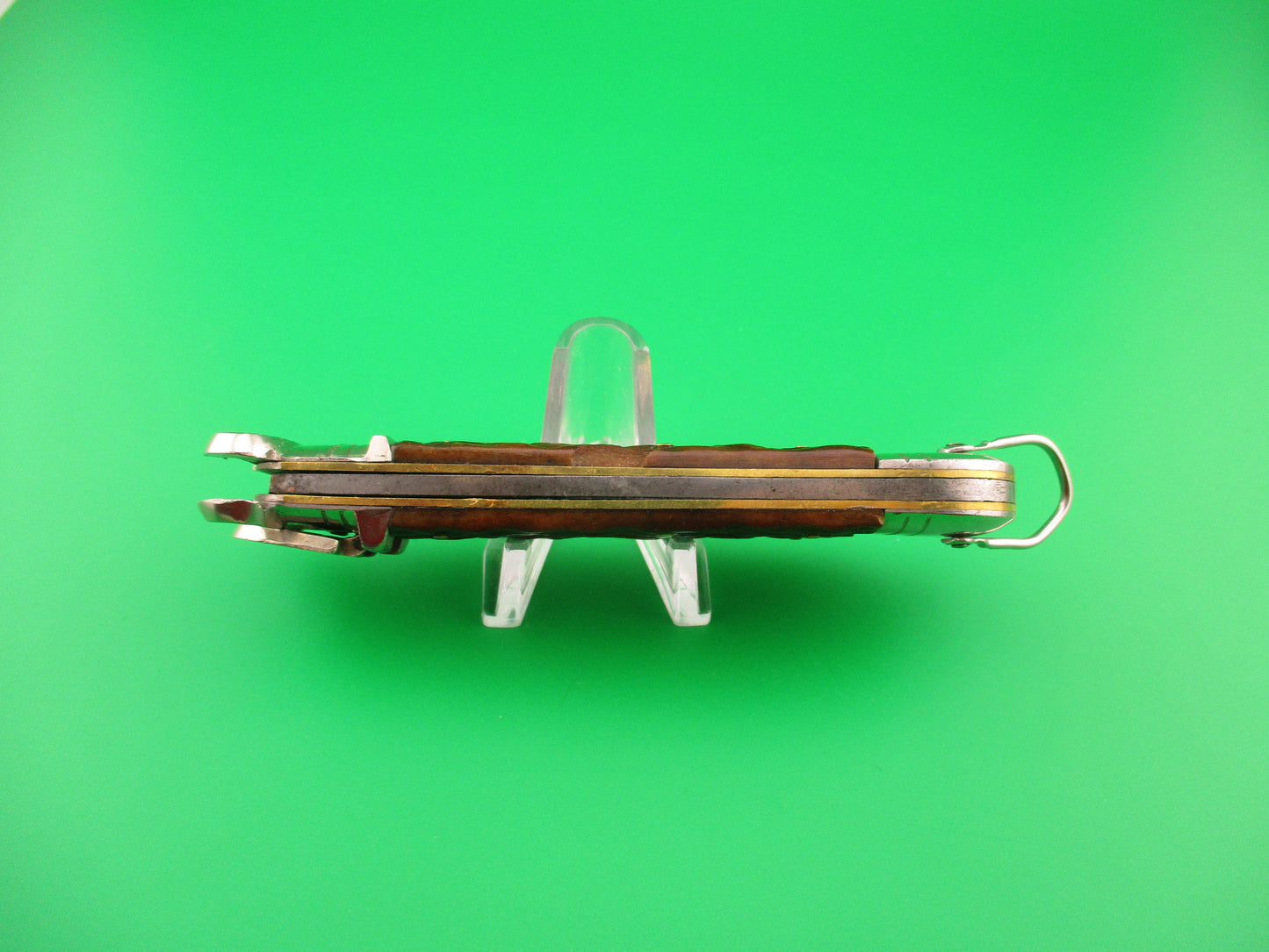 Virginia INOX 20cm Italian Bone shell puller lever vintage switchblade w lanyard ring