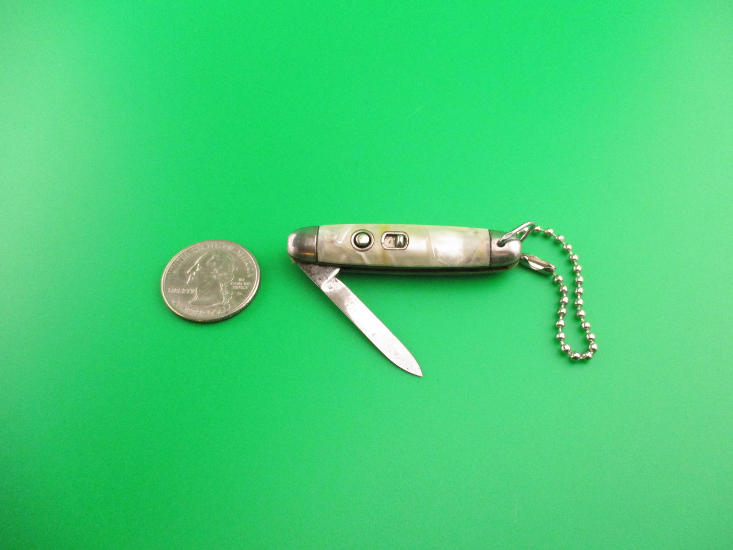 Imperial Jackomatic Jr Keychain Switchblade 1950s knife with chain