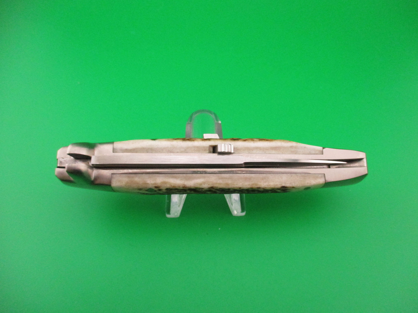 DUE BUOI 23cm Italian Limited edition Titanio 4 of 5 Stag 2012 automatic knife