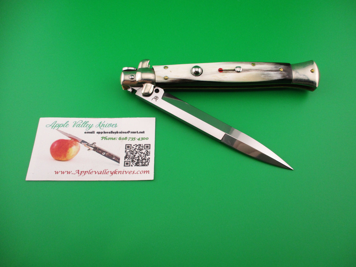 Walts LATAMA Cat 28cm Italian Stiletto Bayonet Blade Skunk horn Limited edition switchblade