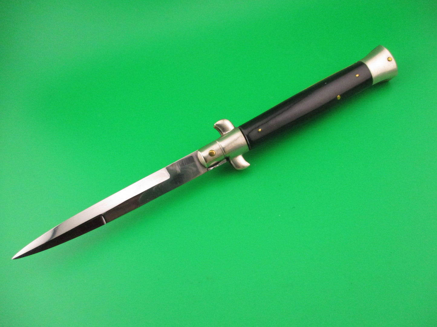 SPRING ROSTFREI 23cm Raimondo Italian Picklock BLACK 1950s vintage switchblade