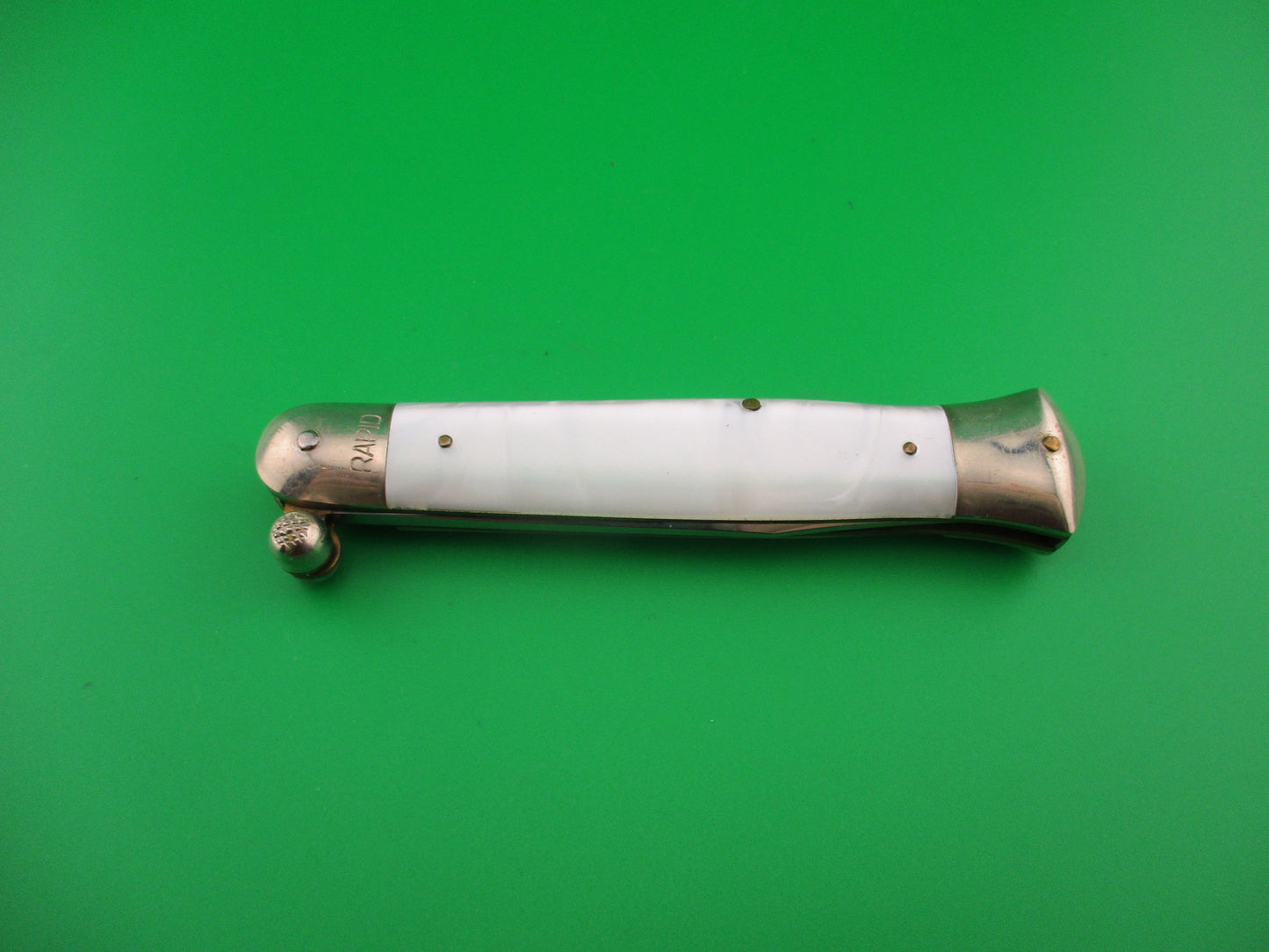 RAPID SZL ROSTFREI 19cm Italian Knob open manual Pearlex vintage knife