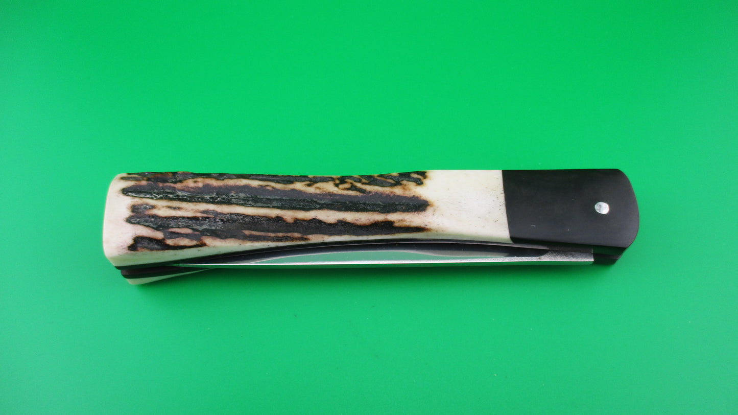 Huck Custom Stag Tanto Limited production #12 of 100 automatic knife