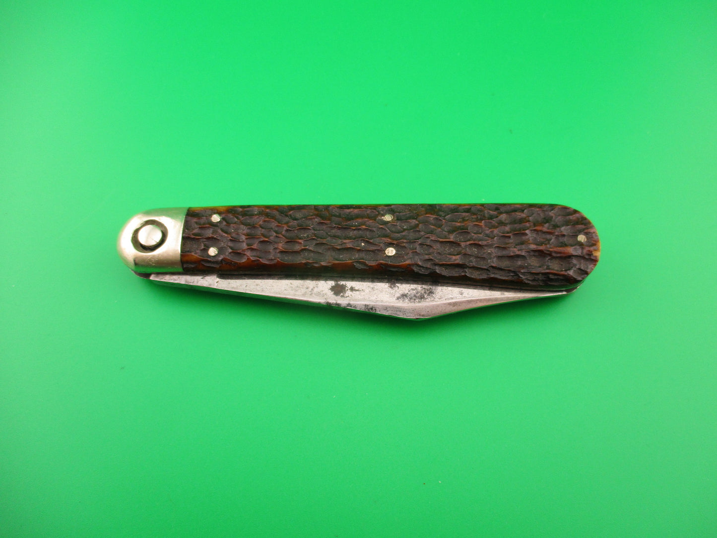 Press Button Knife Co #1000 INVINCIBLE antique switchblade knife good etch
