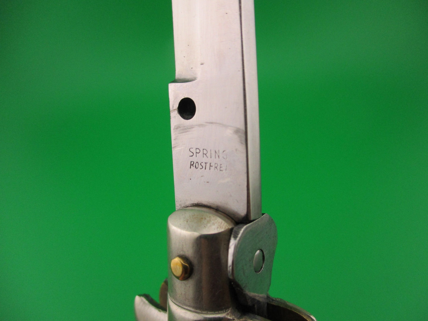 SPRING ROSTFREI 23cm Raimondo Italian Picklock BLACK 1950s vintage switchblade
