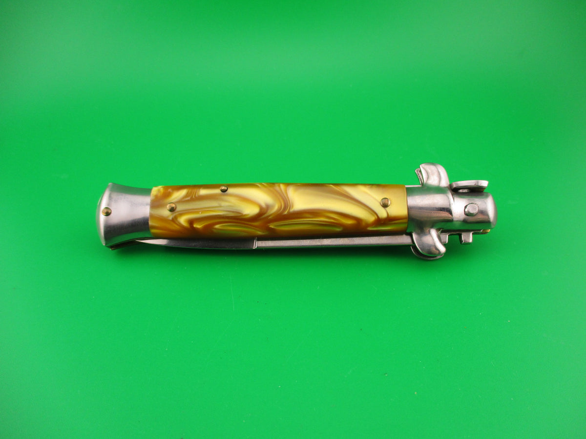 Sterile 22cm Italian Swivel bolster Gold Krinite bayonet automatic knife