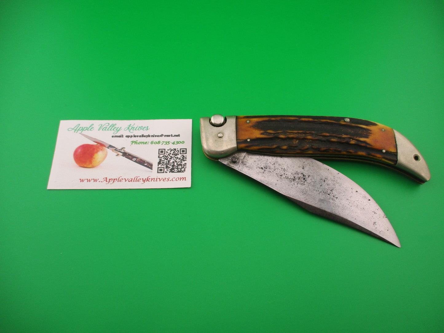 KaBar Grizzly Stag Vintage #2179 switchblade knife