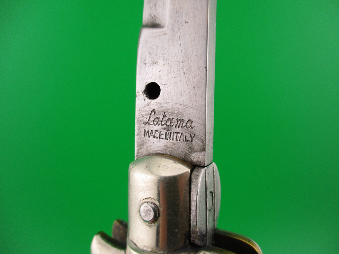 Latama MADE IN ITALY 33cm Italian Picklock Bayonet & Horn 1950s vintage automatic knife