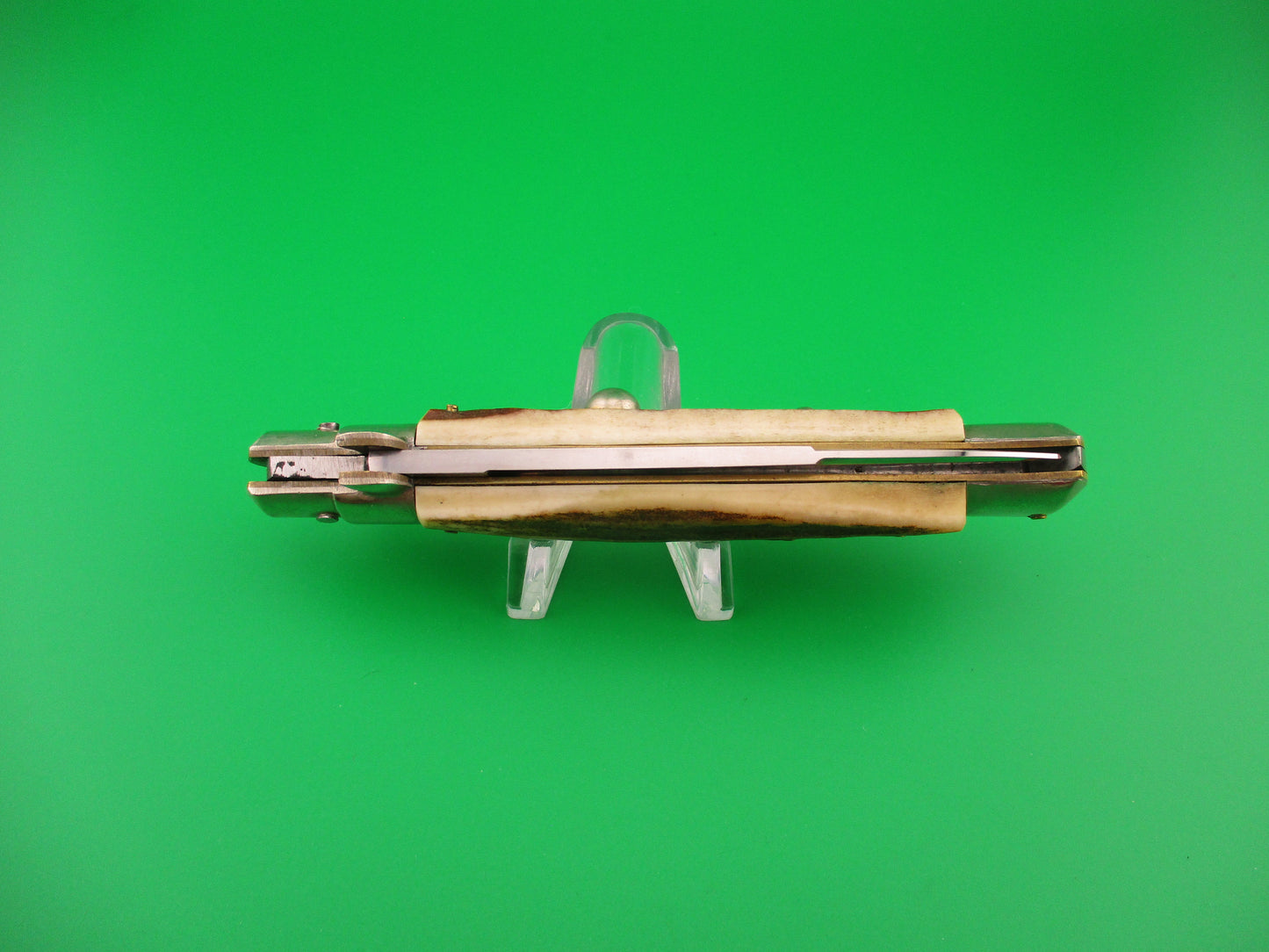 Rostfrei (slant) 22cm Italian BOBC Stag Stiletto swedge blade vintage automatic knife
