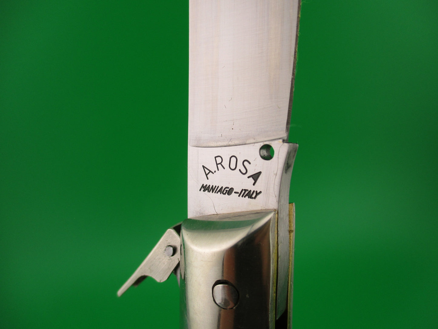 AROSA MANIAGO ITALY D.M. 27cm Italian Pattada Horn fulcrum automatic knife