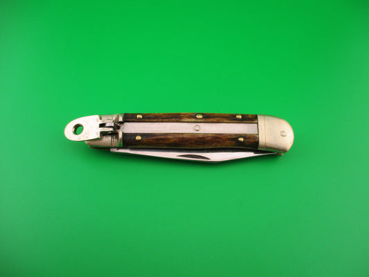 HUBERTUS SOLINGEN 10cm German Lever Stag West Germany automatic knife