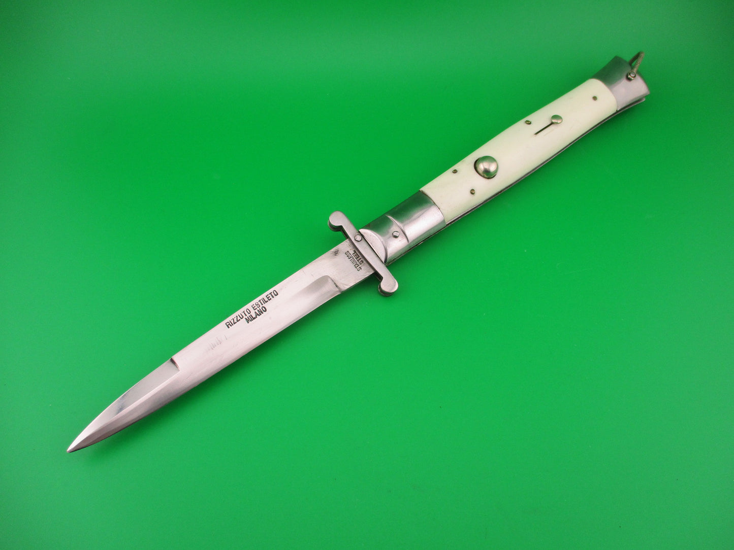 Rizzuto Estileto Milano 27cm Japanese Swing guard White vintage automatic knife