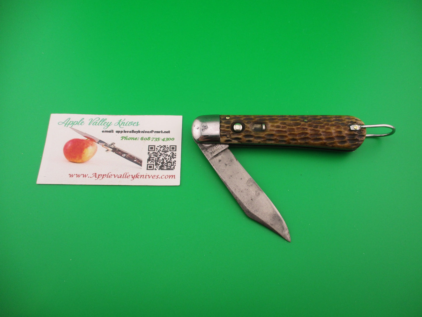 SCHRADE CUT CO M2 Bone WWII Paratrooper Military issue switchblade knife
