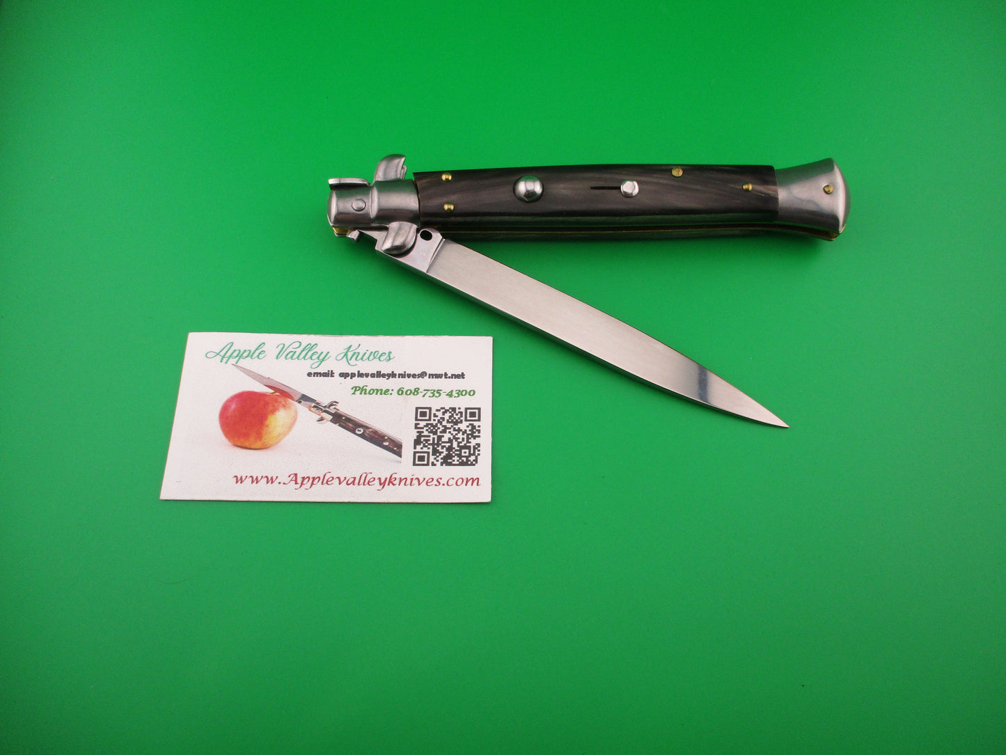 FRANK B ITALY 28cm Italian Swivel bolster Flat grind Horn automatic knife