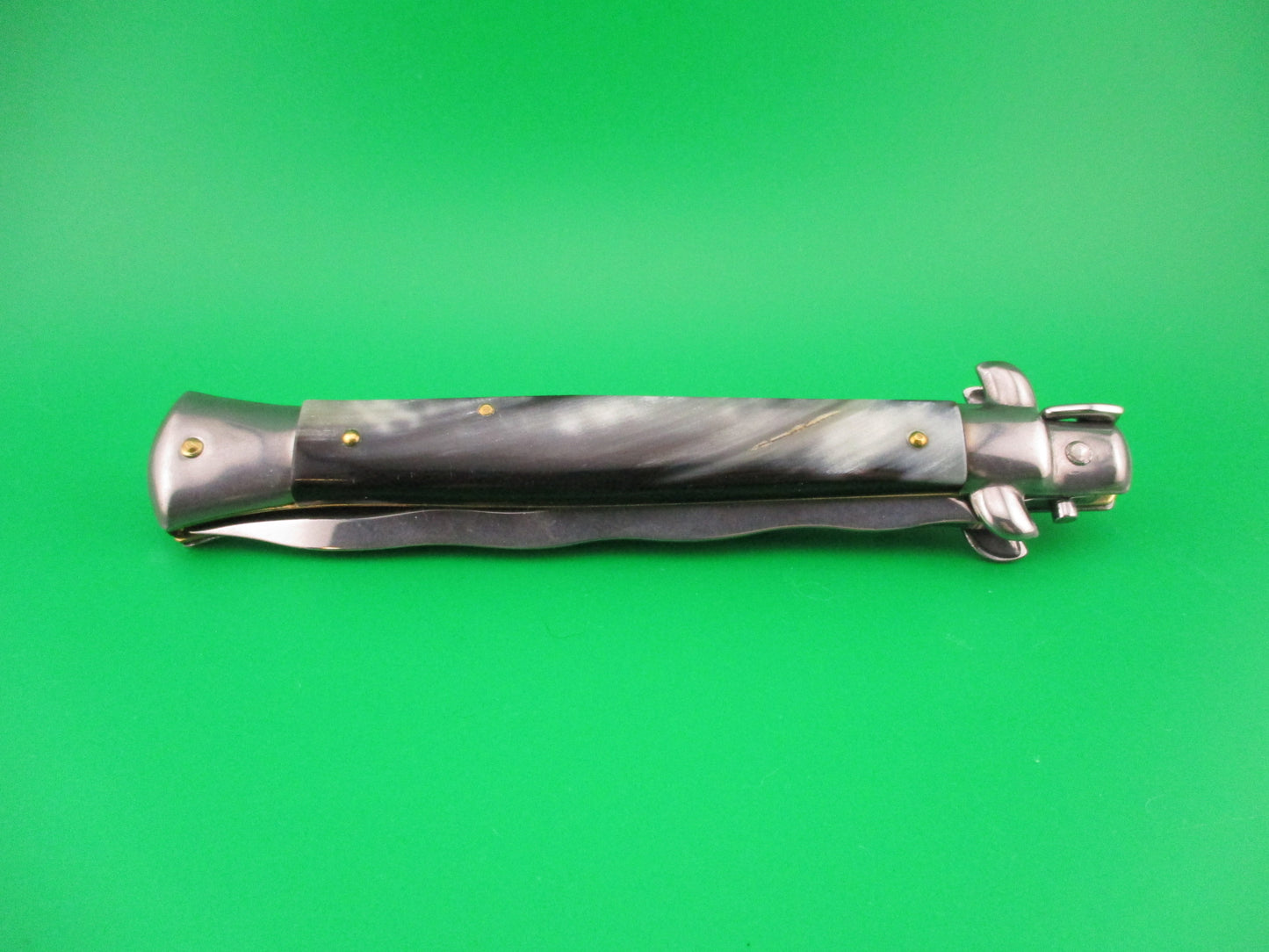 Frank B Italy 28cm Italian Kris Stiletto swivel bolster Switchblade knife