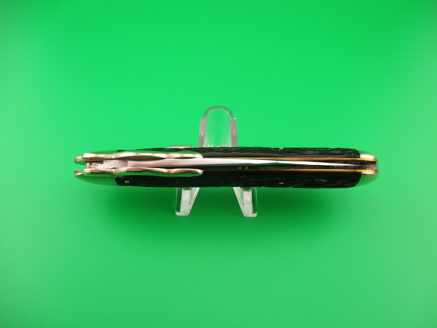 Flylock Vintage Hunter Lazy W folding guards Antique automatic knife