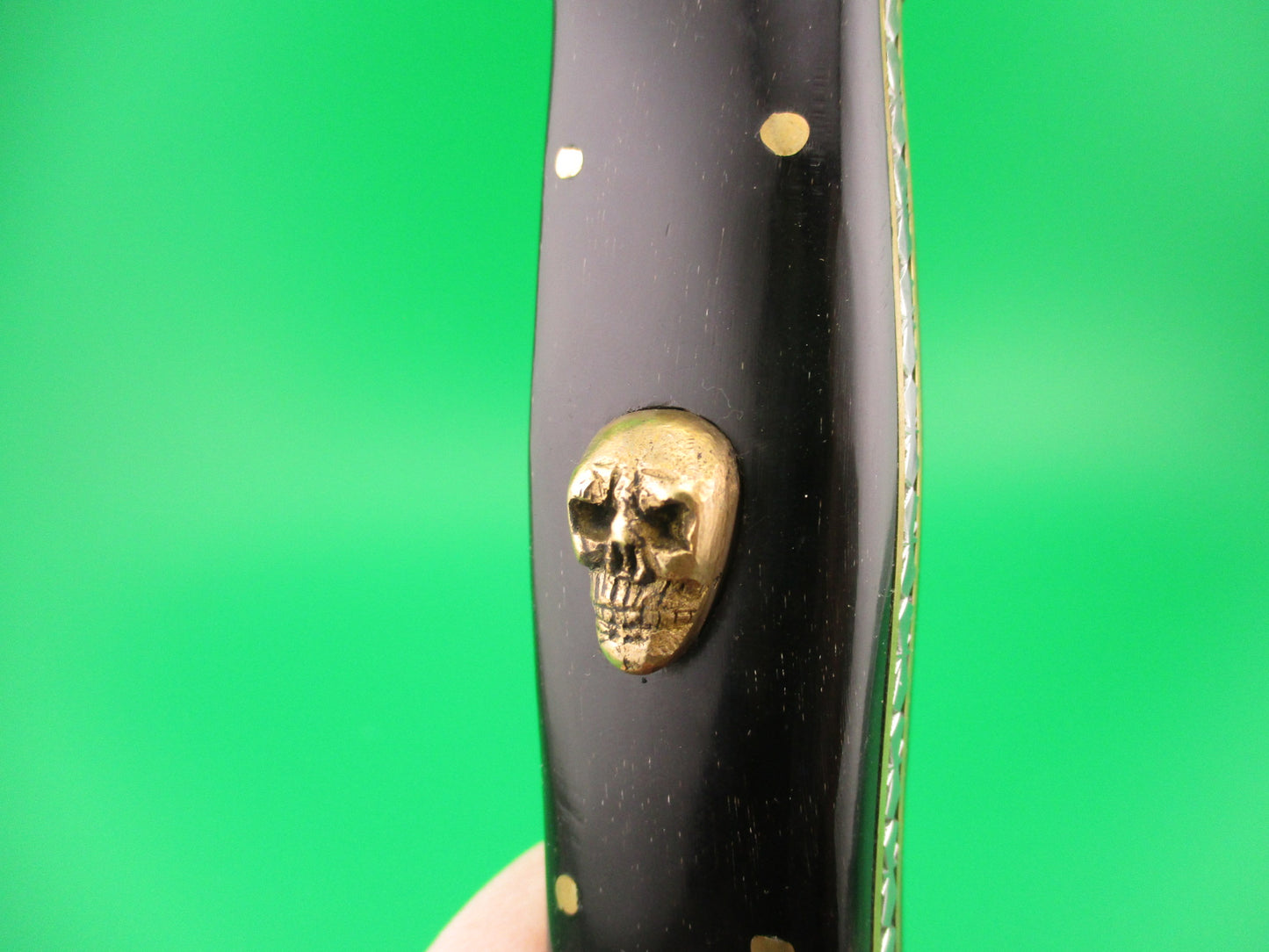 Grim Reaper Skull Button 29cm Custom Automatic Knife by Orang Zaib