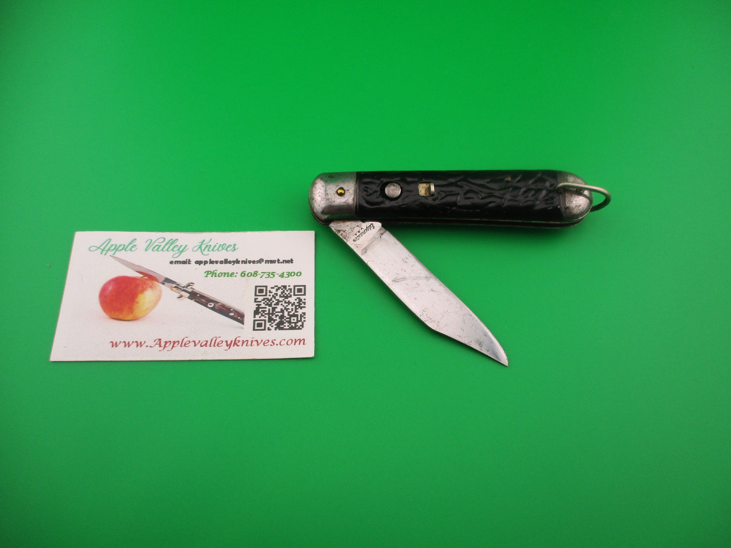 Edgemaster Paratrooper style Scout vintage 1940s Black all metal automatic knife