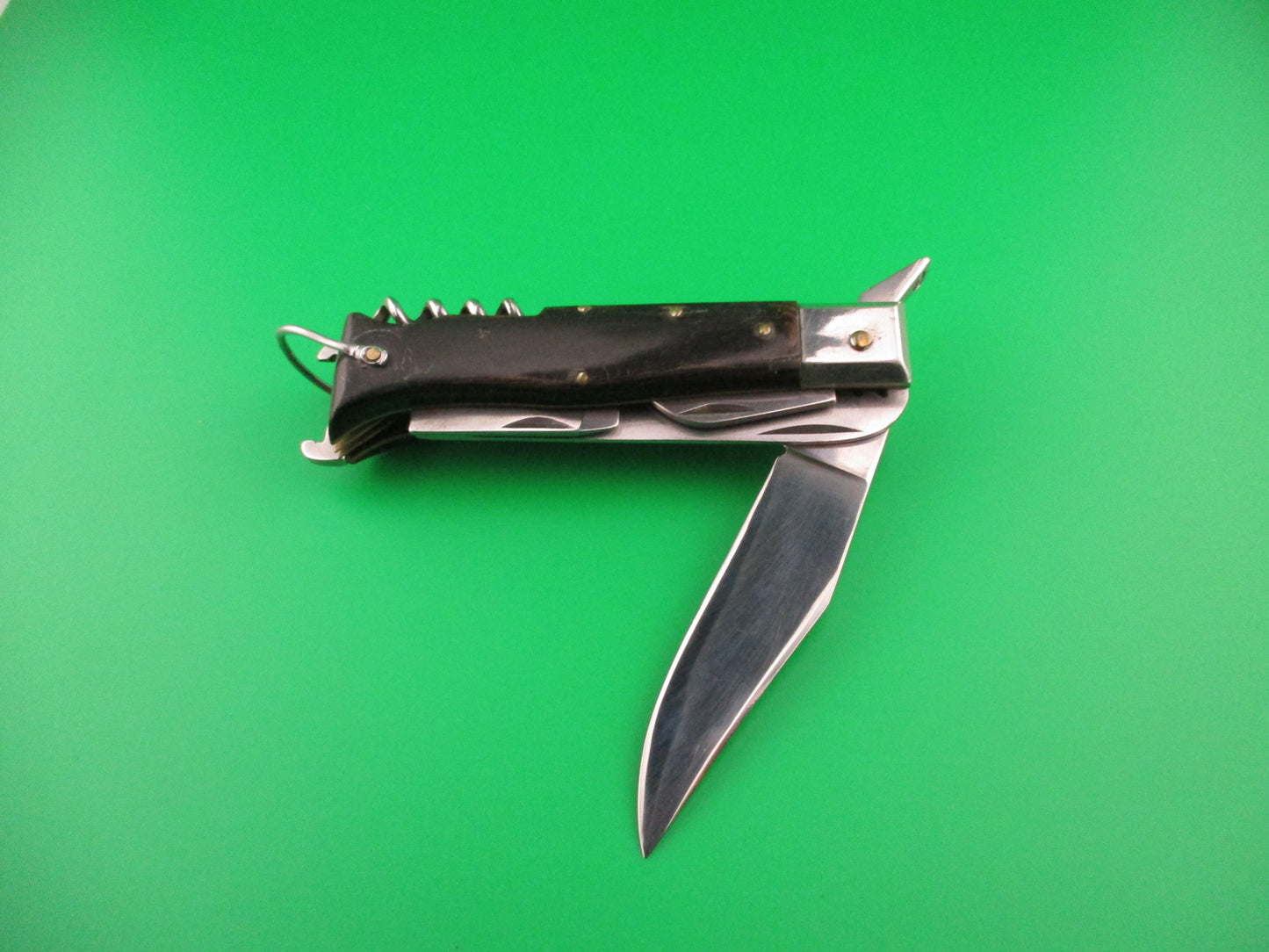 MASERIN & DE NARDO INOX MANIAGO 20cm Italian Fulcrum Camper Shell puller 5 blade automatic knife
