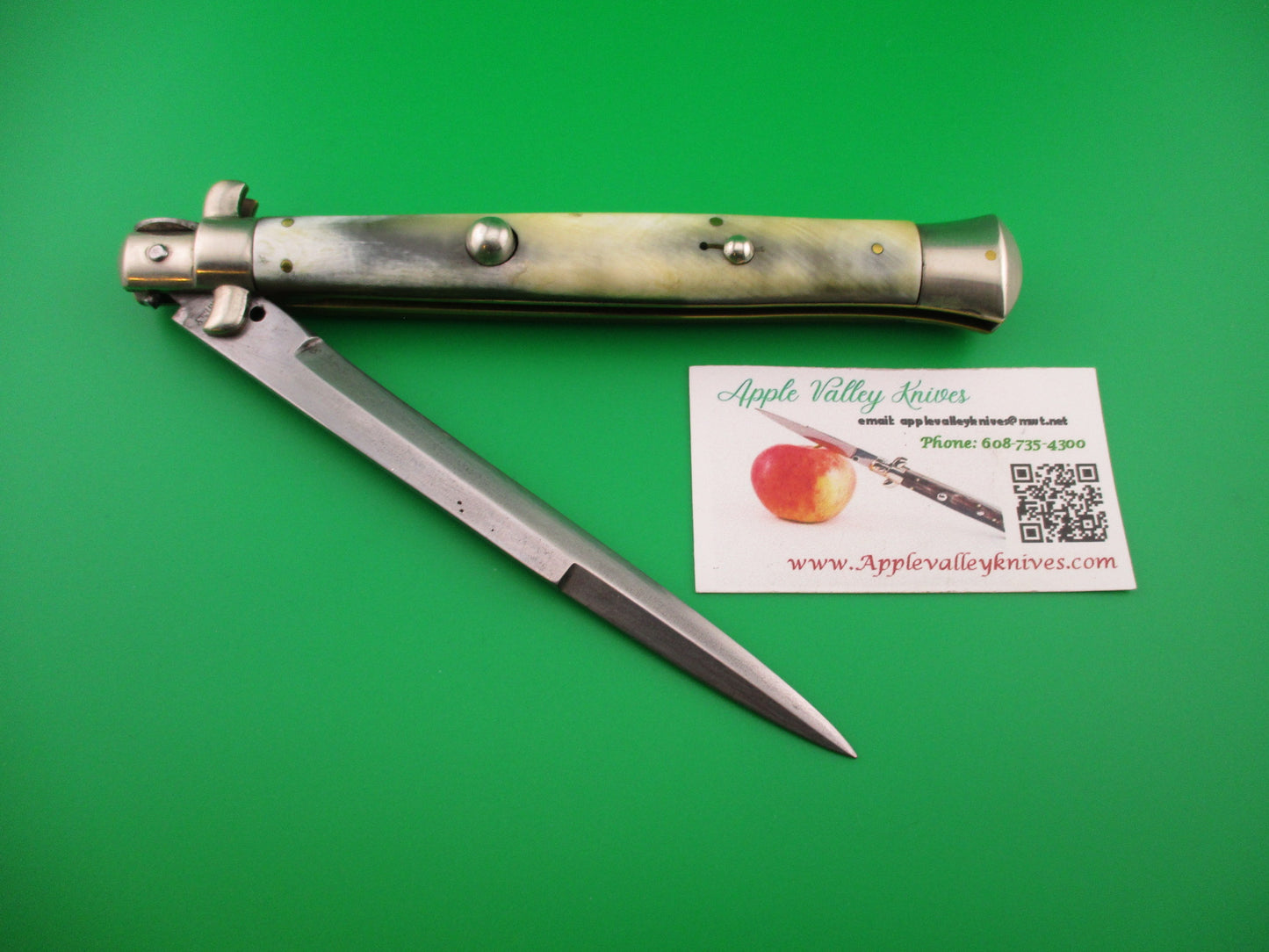 Latama MADE IN ITALY 33cm Italian Picklock Bayonet & Horn 1950s vintage automatic knife