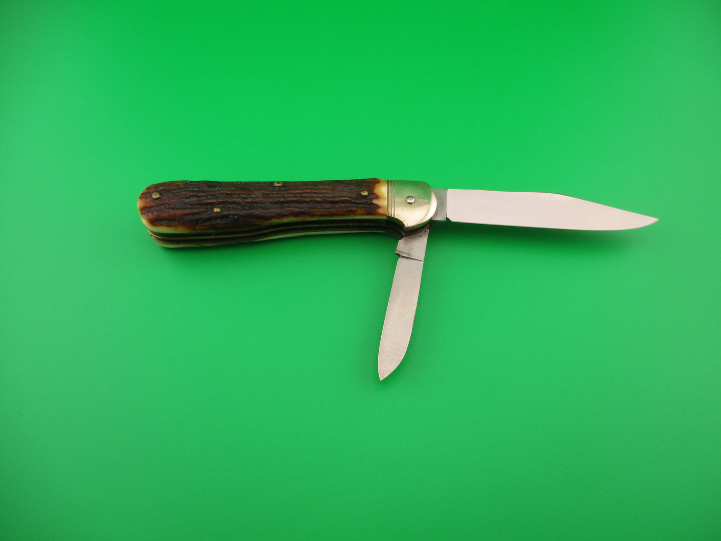Hubertus SOLINGEN 10cm German Stag Pen Blade release automatic knife