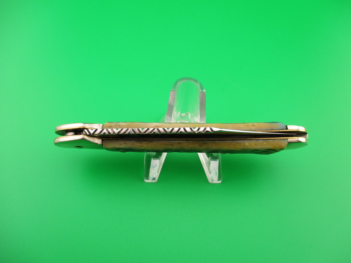 z CASE XX USA 61549L SS 4.25 inch Copperlock Greenbone Converted DA switchblade knife