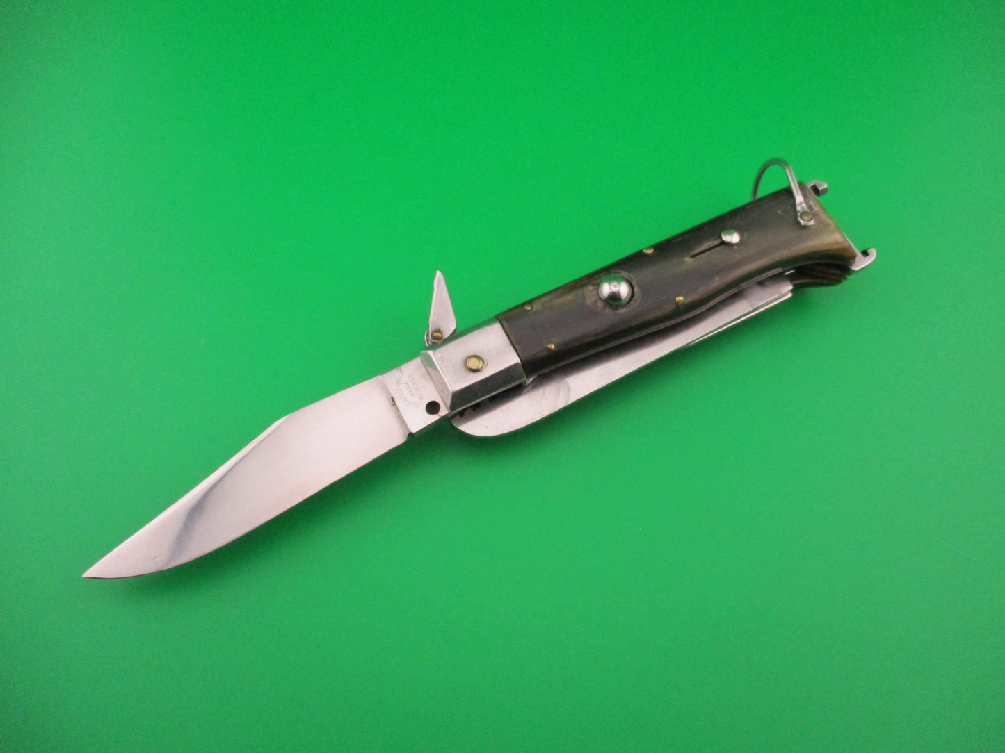 MASERIN & DE NARDO INOX MANIAGO 20cm Italian Fulcrum Camper Shell puller 5 blade automatic knife