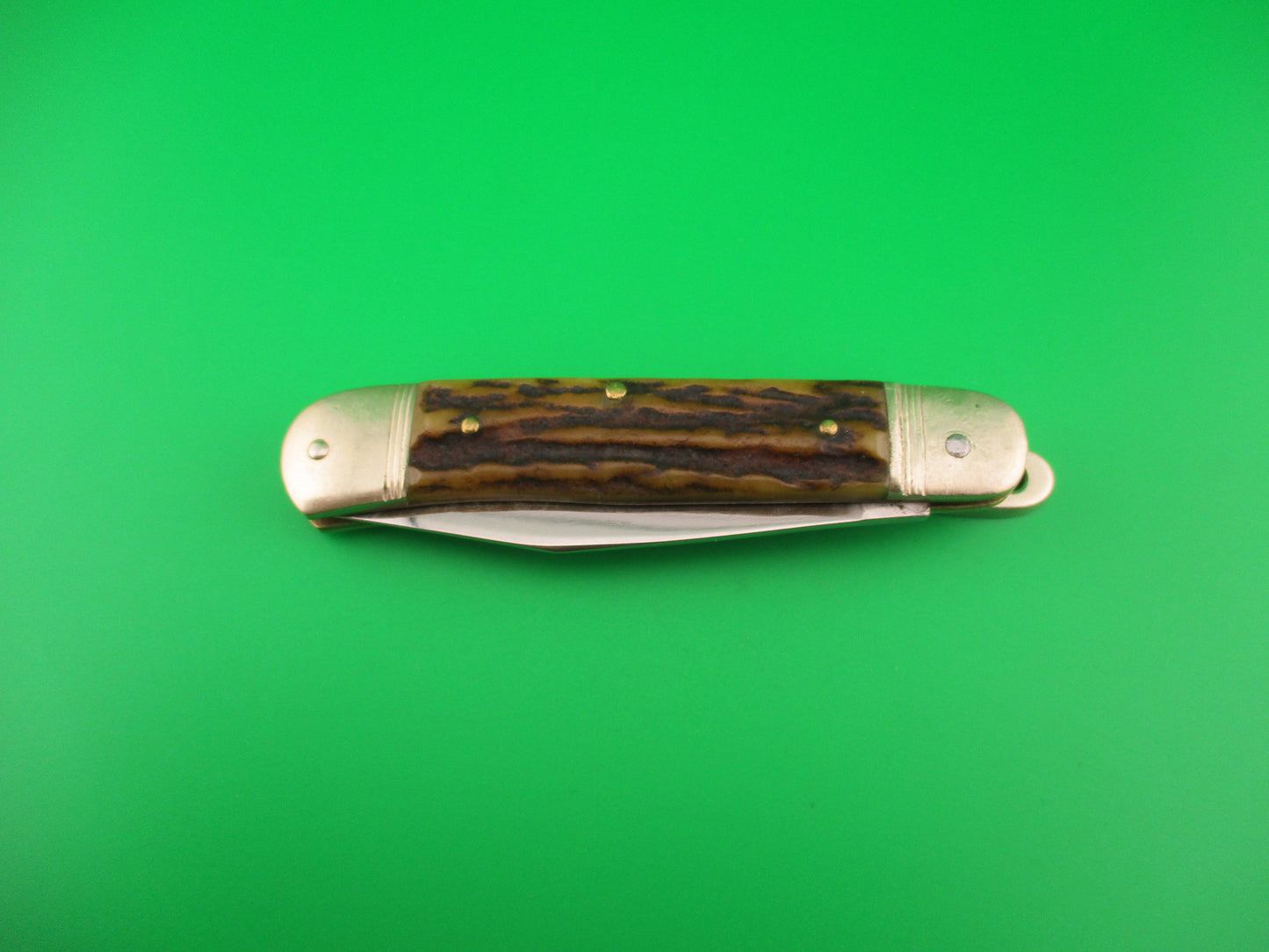 HUBERTUS SOLINGEN 10cm German Lever Stag West Germany automatic knife