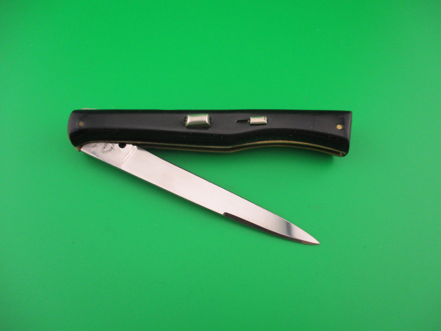 Ackermannchen ROSTFREI 21cm Italian Rectangle button lockback automatic knife