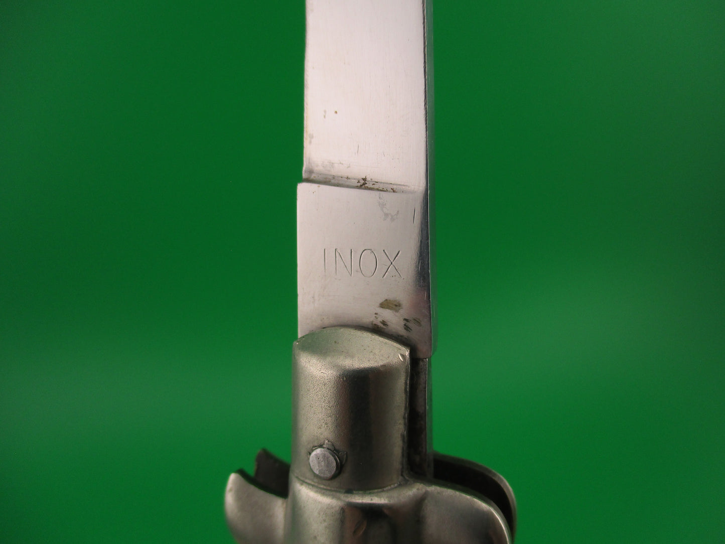 INOX PATENT 22cm Italian BoBc Stiletto Stag 1960s vintage automatic knife