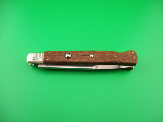 D.M Dolphins 28cm Italian SHARK Bayonet lockback Wood handled automatic knife