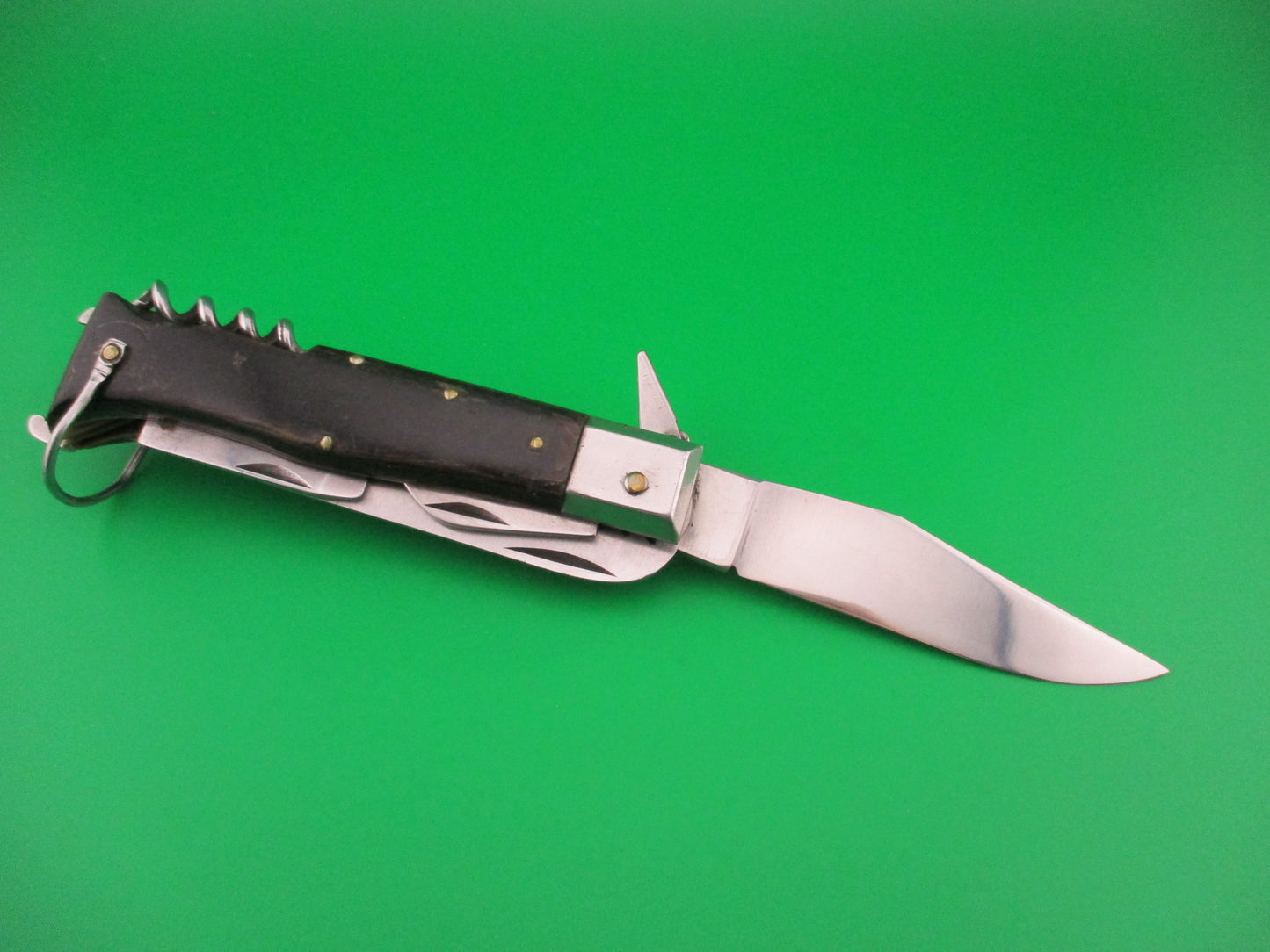 MASERIN & DE NARDO INOX MANIAGO 20cm Italian Fulcrum Camper Shell puller 5 blade automatic knife