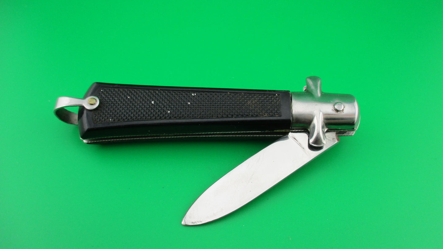 INOX 16cm French Bargeon Automatic knife with Short blade