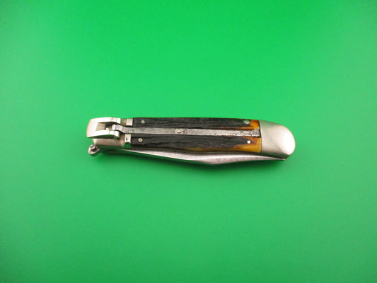 KA-BAR Lever Stag transitional 1930s vintage switchblade knife