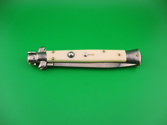FRANK B ITALY 28cm Italian Stiletto Swivel bolster Dagger camel bone automatic knife