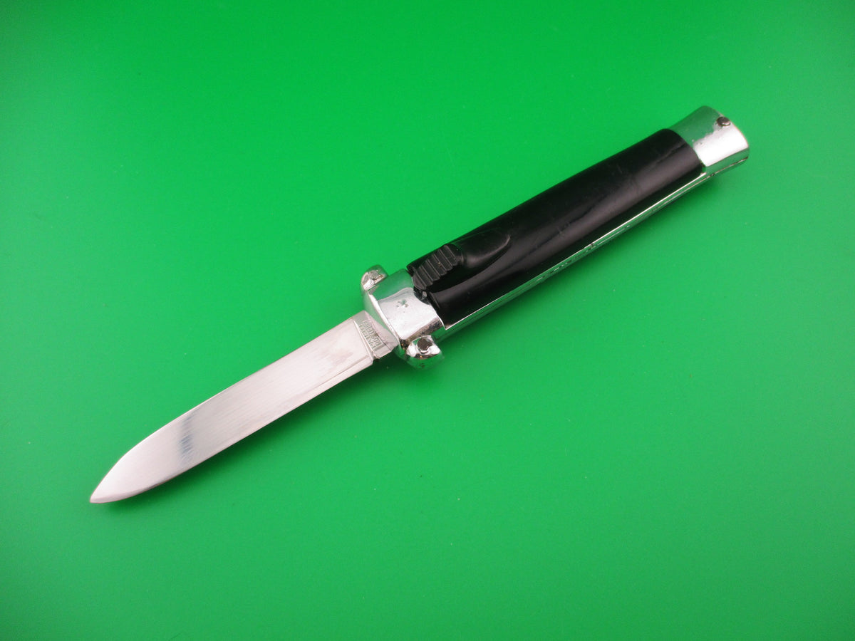 PATENT ROSTFREI 21cm Italian Vintage OTF DA Bullnose black automatic knife