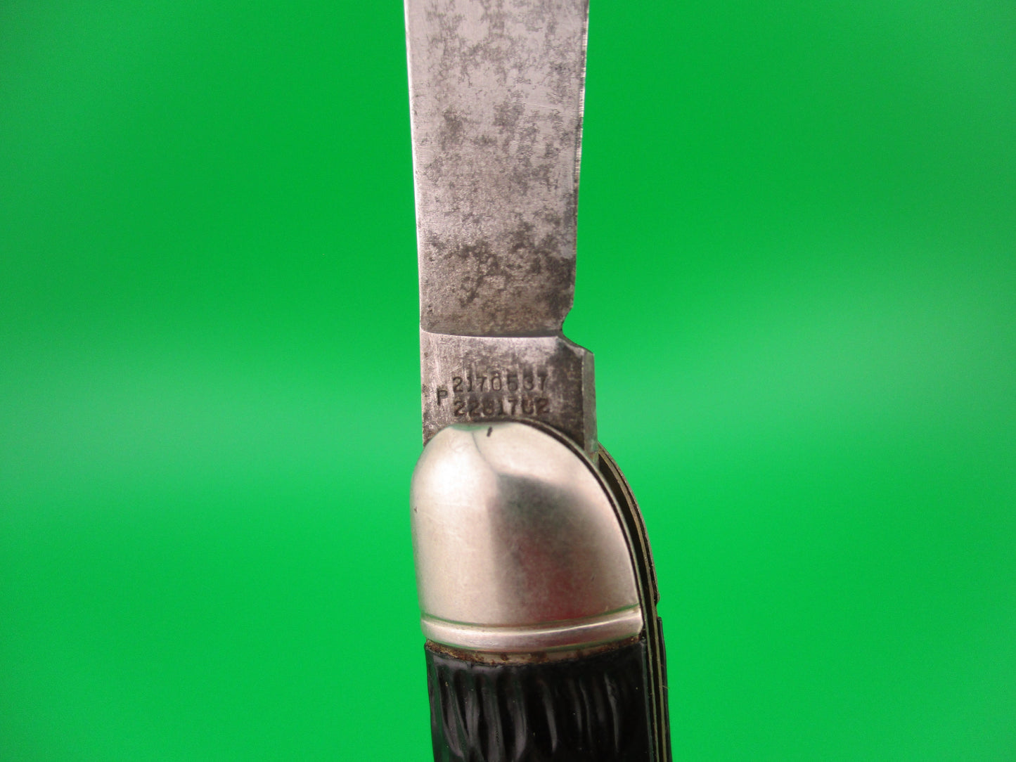 Hammer Brand Imperial Serpentine Jack Black jigged vintage switchblade knife